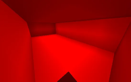 Red hollow cuboid