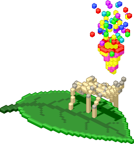 a stickbug with confetti