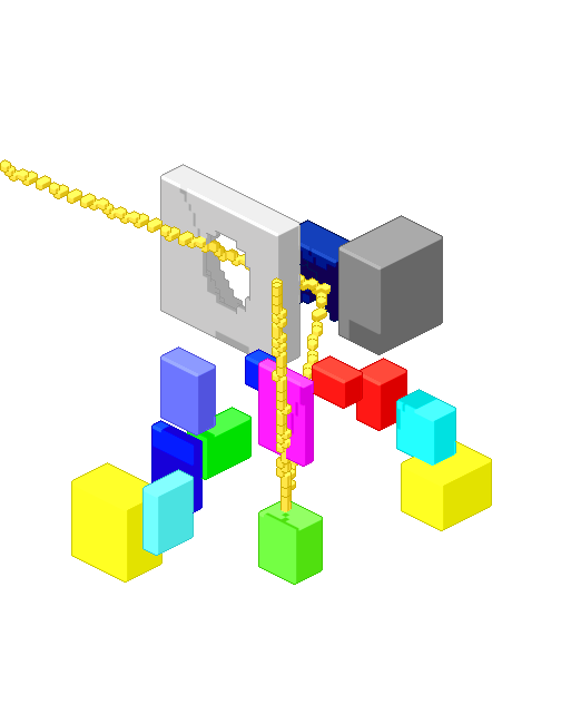 randomly placed blocks