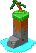 L Shaped  Island  with a tree