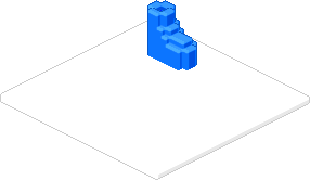 boot-shaped game piece on a blue game board