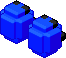 Two 3D blue smileys representing very happy and regular happy