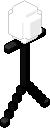 stickman with a white head
