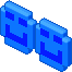 two blue happy faces :] :]