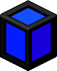 blue cube with dark outline