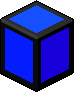 Blue cube with a black outline